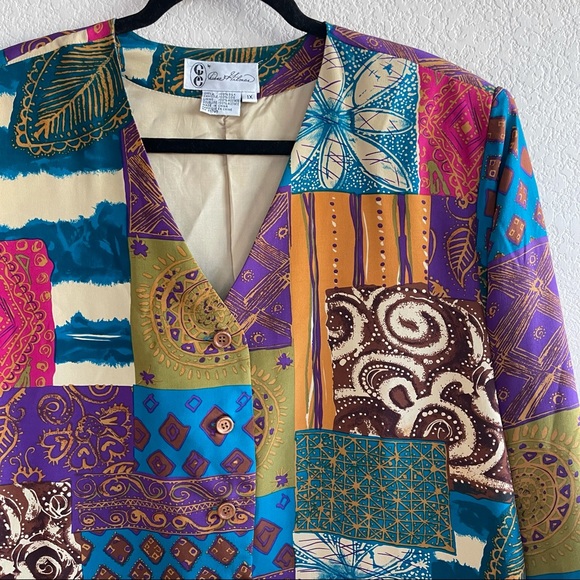 VTG Diane Gilman | 100% Silk Beaded Fringe Blazer - Picture 2 of 12